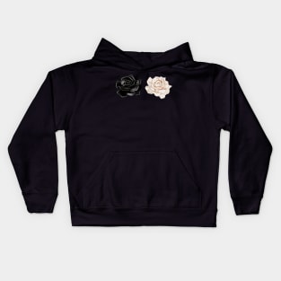 Floral Light And Dark Roses Kids Hoodie